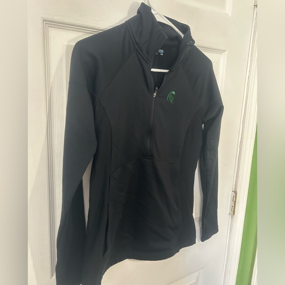 Michigan State Spartans Columbia womens 1/4 zip pullover Size Medium MSU Sparty - Picture 2 of 13